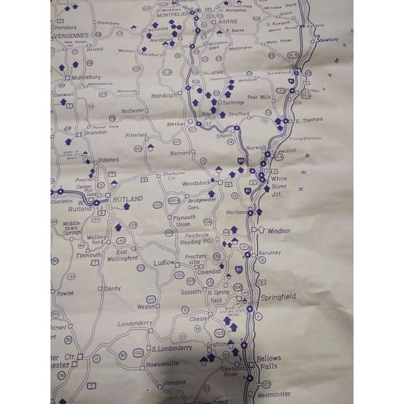 Map Vermont covered bridges State Of Vermont Agency Of Transportation 1988 map - Picture 6 of 13
